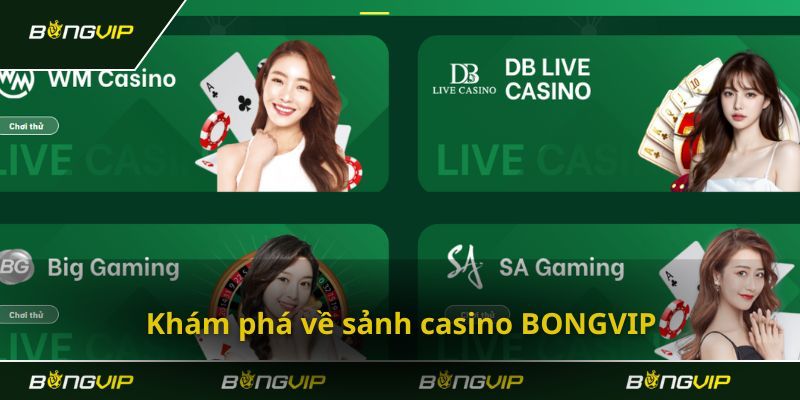 Sảnh Casino tại nhà cái Bongvip – Thiên đường giải trí của năm